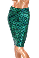 27" Green Mermaid Pencil Skirt - 2