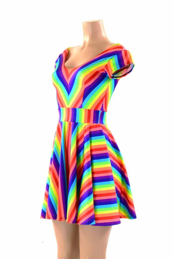 Rainbow Skater Dress - 4