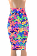 27" Tahitian Floral Pencil Skirt - 4