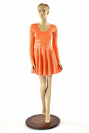 Orange Holographic Skater Dress - 4