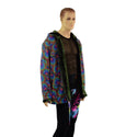 Mens Minky Reversible Jacket with Snap Front - 11