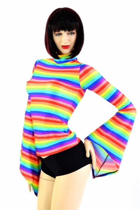 Rainbow Pixie Sleeve Top - Coquetry Clothing