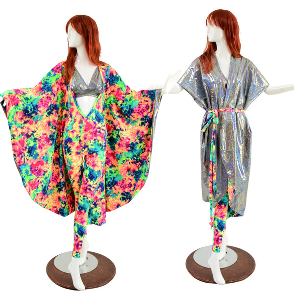 2PC Batwing Catsuit with Reveal - 1