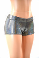 Lowrise Shorts in Silver Holographic - 5