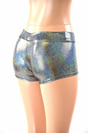 Lowrise Shorts in Silver Holographic - 2