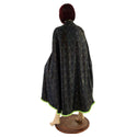 Avocado Minky Faux Fur Cape with Snap Collar - 6