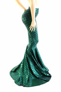 High Waist Mermaid Skirt with Puddle Train - 5