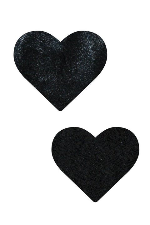 Black Mystique Heart Pasties - Coquetry Clothing