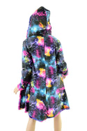 Minky A Line Reversible Coat in Razzle Dazzle and Galaxy - 4