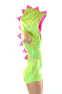 Green & Pink Holographic Dragon Romper - 1