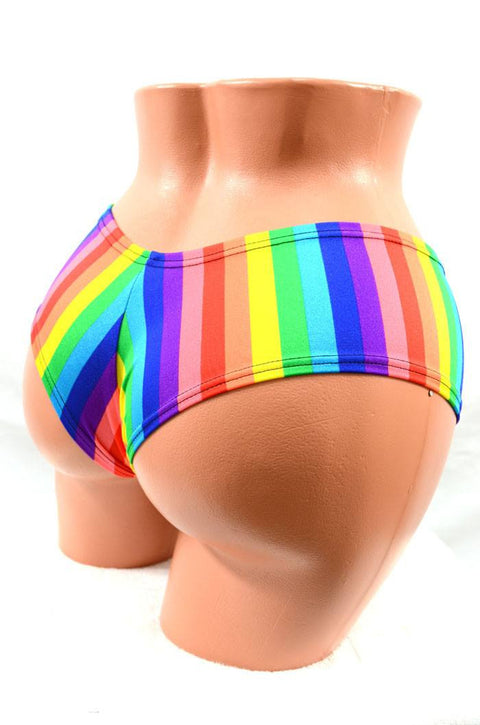 Rainbow Cheeky Booty Shorts - Coquetry Clothing