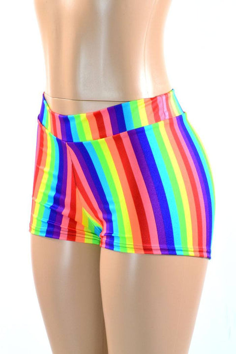 Rainbow Mid Rise Shorts - Coquetry Clothing