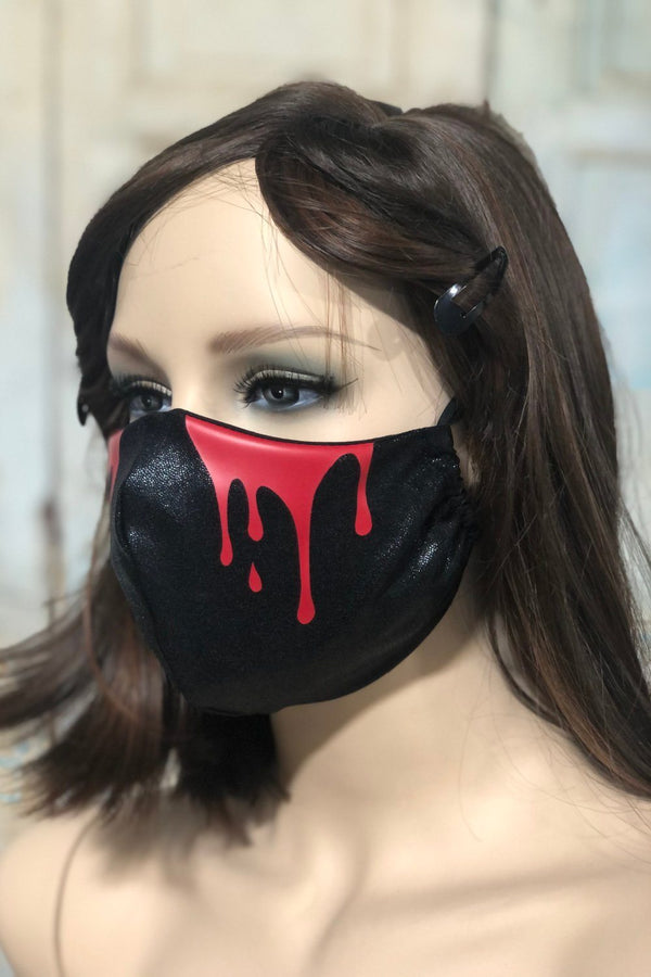 Black Mystique Bloody Tears Face Mask - 3
