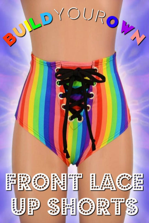 Build Your Own Front Lace Up Siren Shorts - Coquetry Clothing