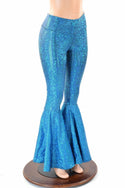 Aquamarine Fish Scale High Waist Mermaid Bell Bottom Flares - 1