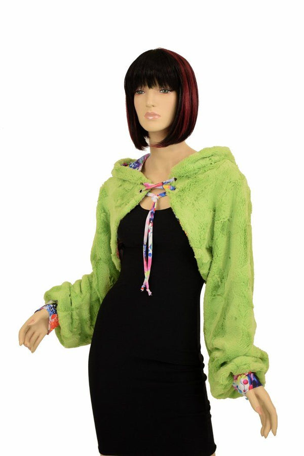 Avocado Balloon Sleeve Minky Shrug - 8