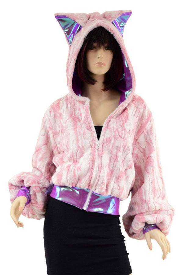 Balloon Sleeve Minky with Fox Ears - 1