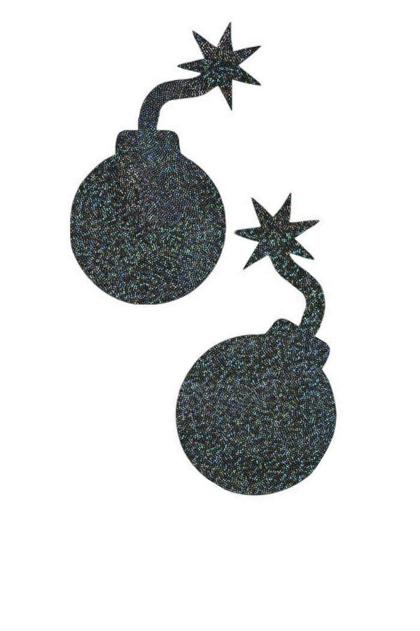 Black Holographic Bomb Pasties - 1