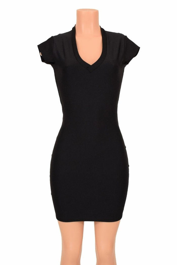 Black Zen V Neck Dress - 1