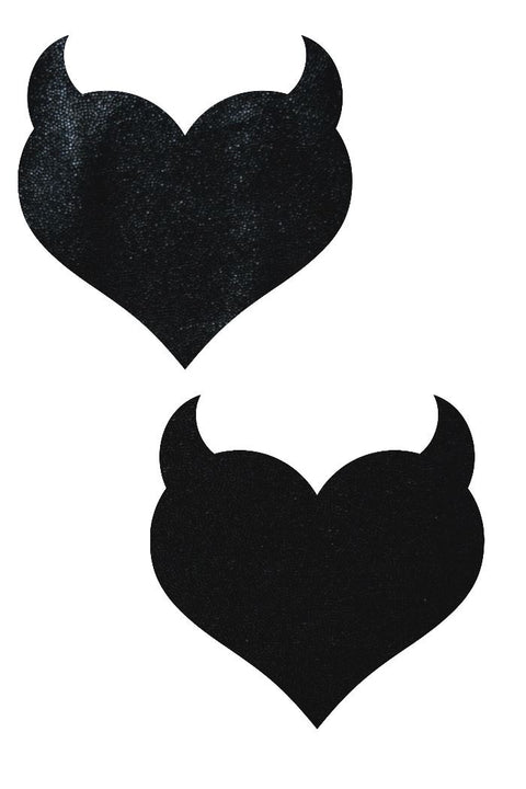 Black Mystique Devil Heart Pasties - Coquetry Clothing