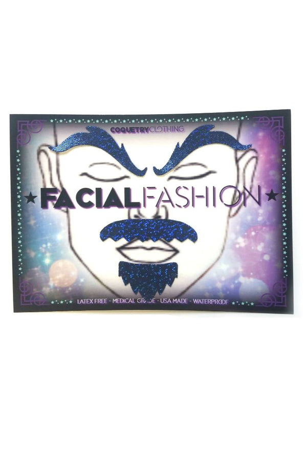Blue "Rugged" Facial Fashion Kit - 5
