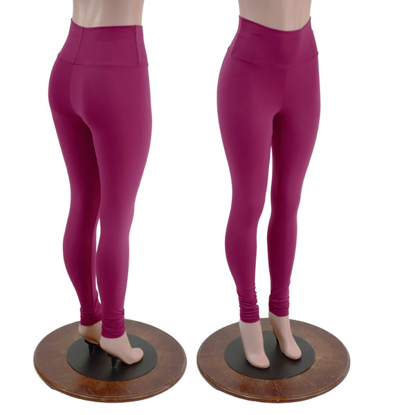 Bordeaux Zen High Waist Leggings READY to SHIP - 1