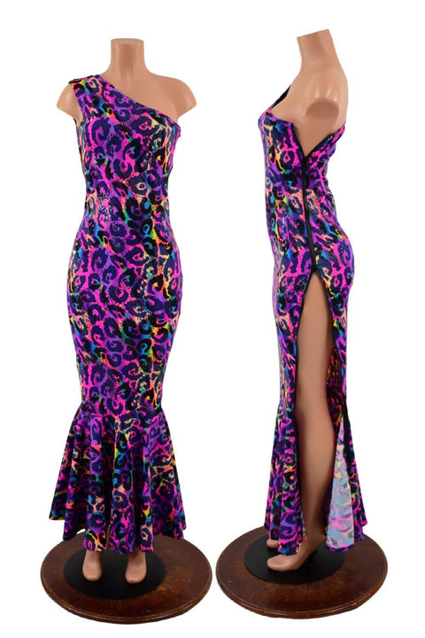 Fish Tail Gown with Fully Separating Burlesque Style Zipper - Coquetry Clothing
