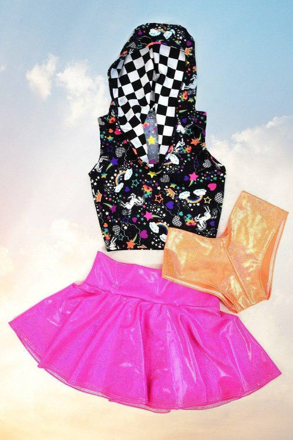 BYO 3PC Crop Hoodie, Skirt & Cheeky Set - 1