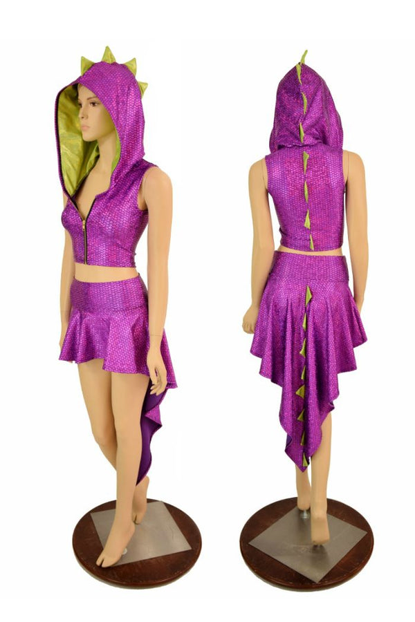 Dragon Tail Skirt & Crop Hoodie Set - 1
