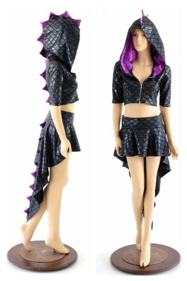 Dragon Tail Skirt & Crop Hoodie Set - 1