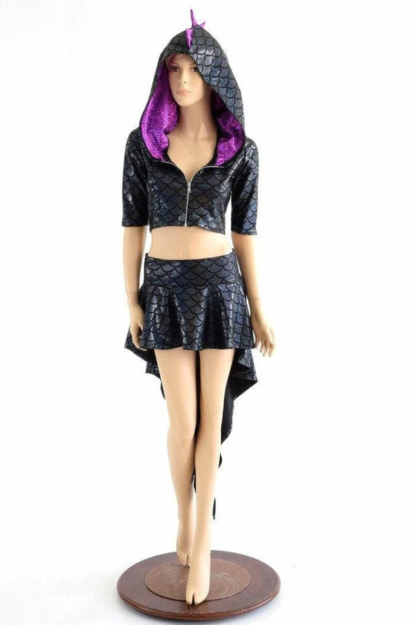 Dragon Tail Skirt & Crop Hoodie Set - 8