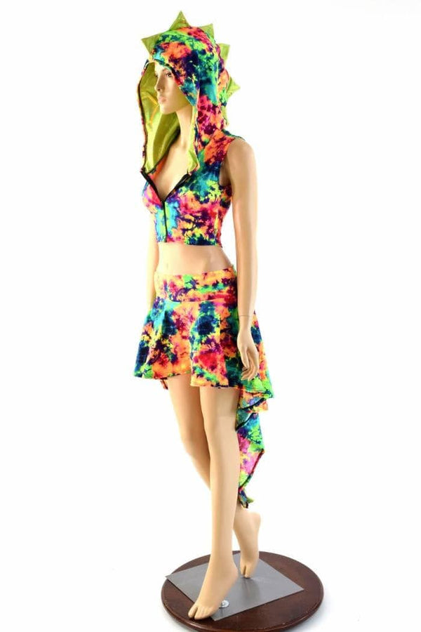 Dragon Tail Skirt & Crop Hoodie Set - 1