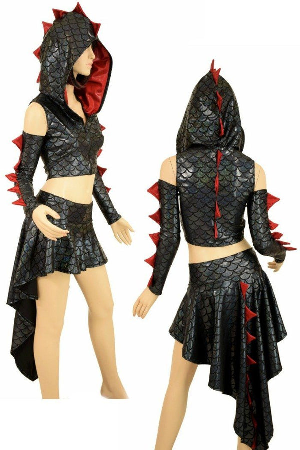 Dragon Tail Skirt & Crop Hoodie Set - 1