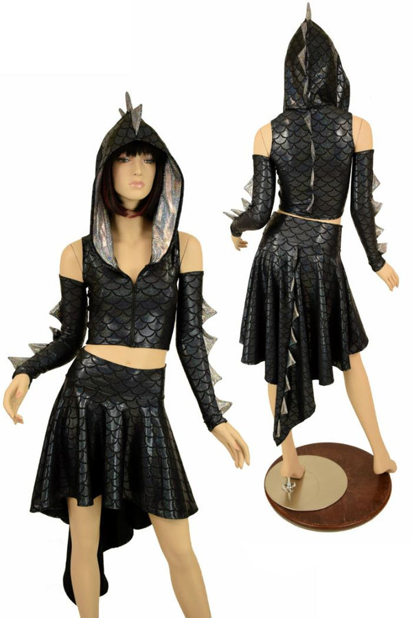 Dragon Tail Skirt & Crop Hoodie Set - 1