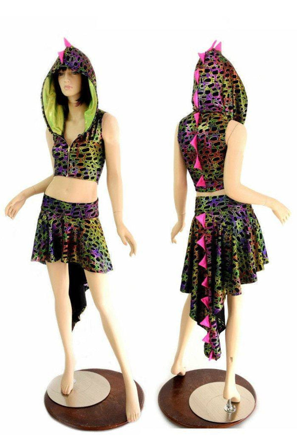 Dragon Tail Skirt & Crop Hoodie Set - 1