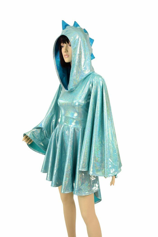 Fan Sleeve Dragon Tail Skater Dress - 1