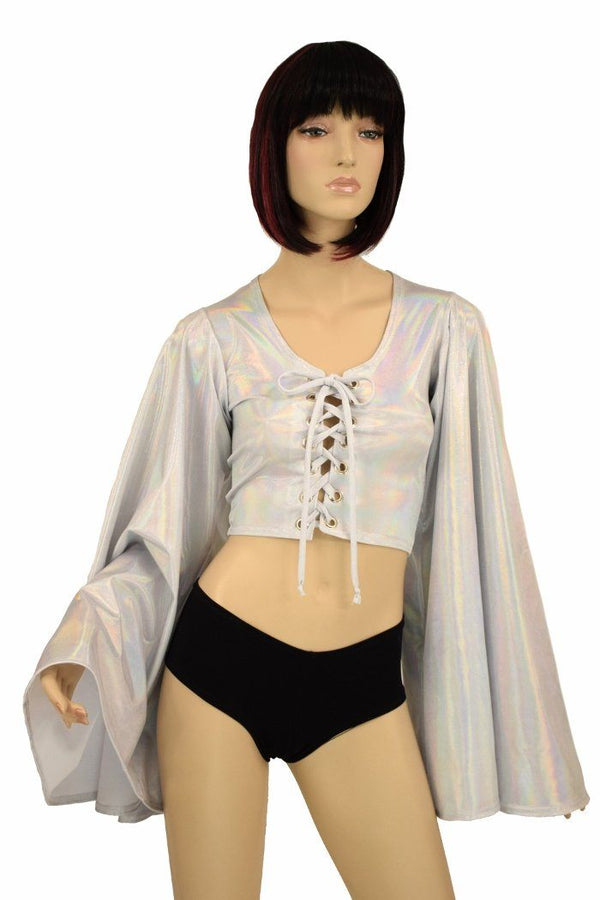 Flashbulb Fan Sleeve Crop Top - 1