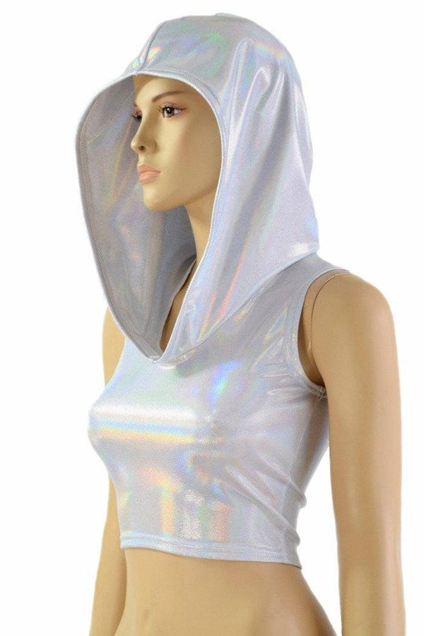 Flashbulb Sleeveless Crop Hoodie - 1