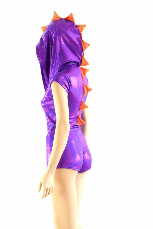 Grape & Orange Dragon Hoodie Romper - 1