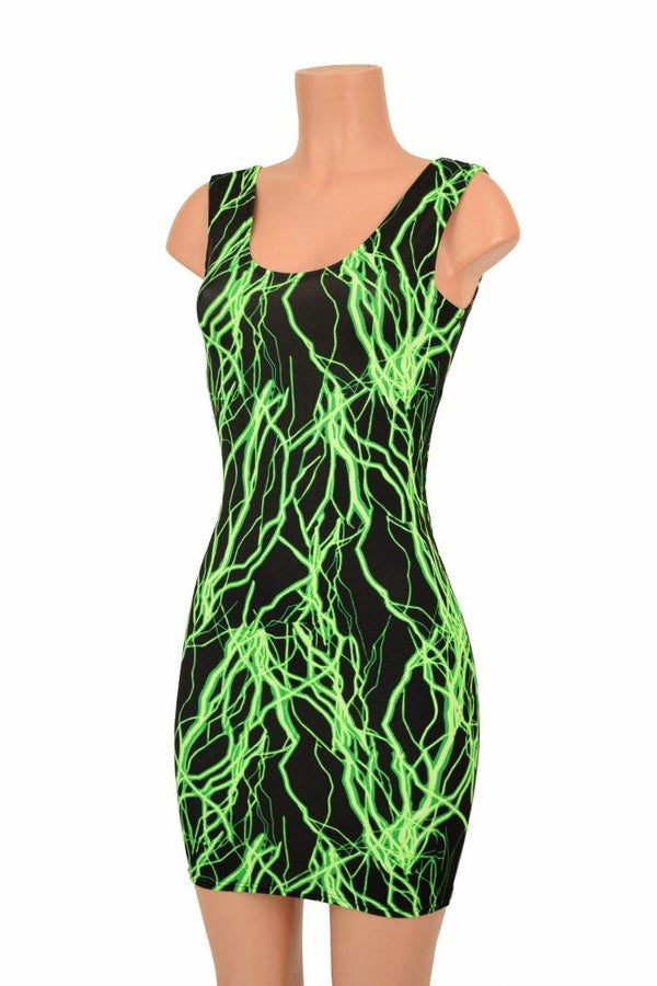 Green Lightning Tank Dress - 4