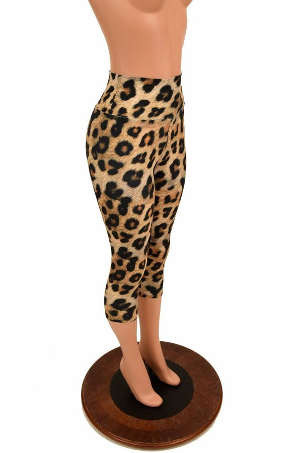 High Waist Capri Length Leggings - 1