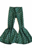 Kids Green Mermaid Flare Pants - 2
