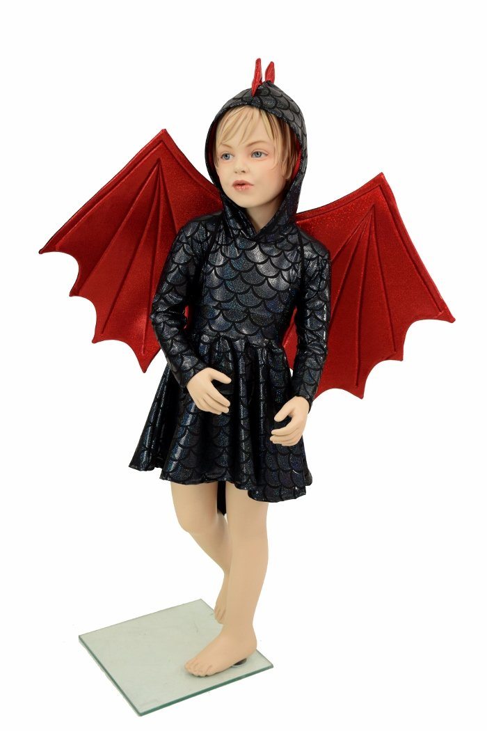 Kids Dragon Tail Skater Dress (+Dragon Wings!) - Coquetry Clothing 6 Kids Dragon Tail Skater Dress (+Dragon Wings!) - Coquetry Clothing 6