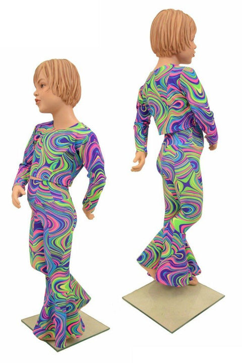 Girls Glow Worm Flares & Top Set - Coquetry Clothing
