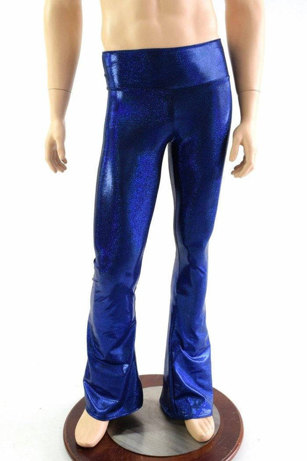 Mens Blue Bootcut Pants - 1