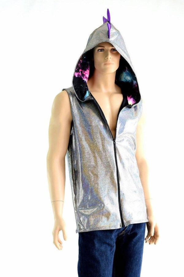 Mens Zipper Front Dragon Hoodie - 1