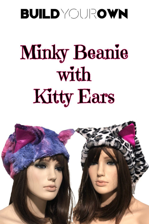 Build Your Own Minky Beanie with Kitty Ears - Coquetry Clothing