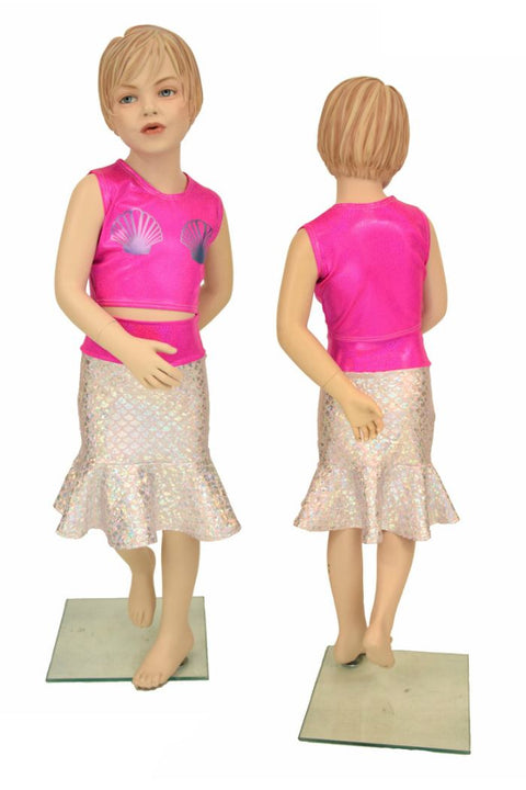 Girls "Splish" Mermaid Skirt & Top Set - Coquetry Clothing