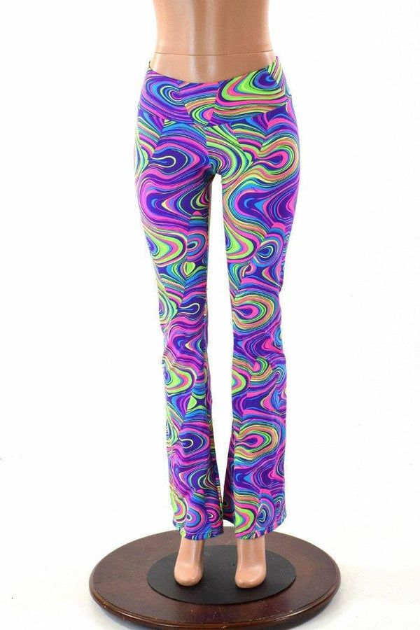 Neon Glow Worm Boot Cut Leggings - 1