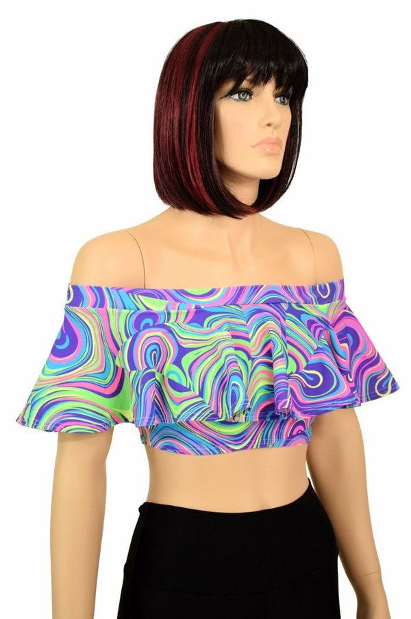 Off Shoulder Crop Top - 1